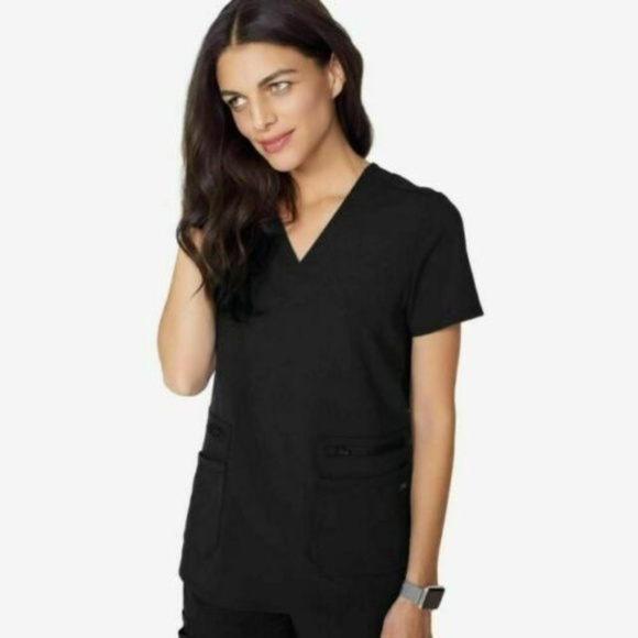Figs Tops - NWT FIGS ACCRA Black Limited Edition Scrubs Shirt